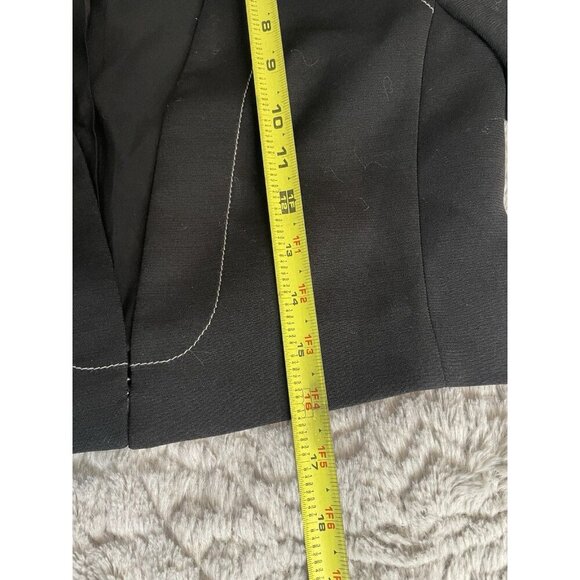 BCBGMAXAZRIA Black Cropped Blazer Jacket Derek Size S Tailored Stretch Evening - Picture 4 of 9